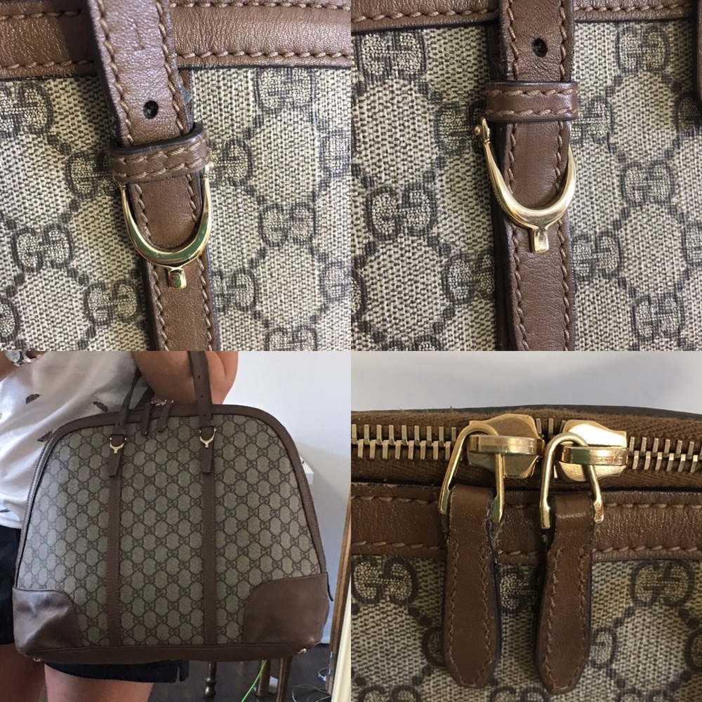 Authentic GUCCI large hand bag coated canvas - Picture 6 of 11